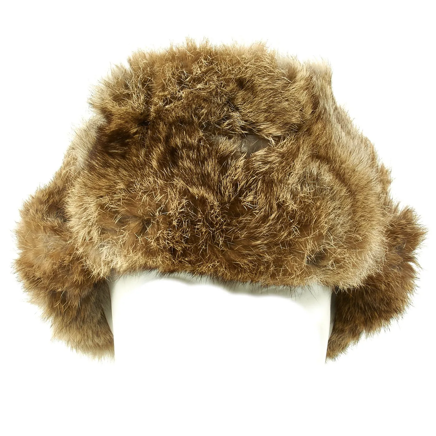 Original German WWII Eastern Front White Rabbit Fur Winter Hat - size 58