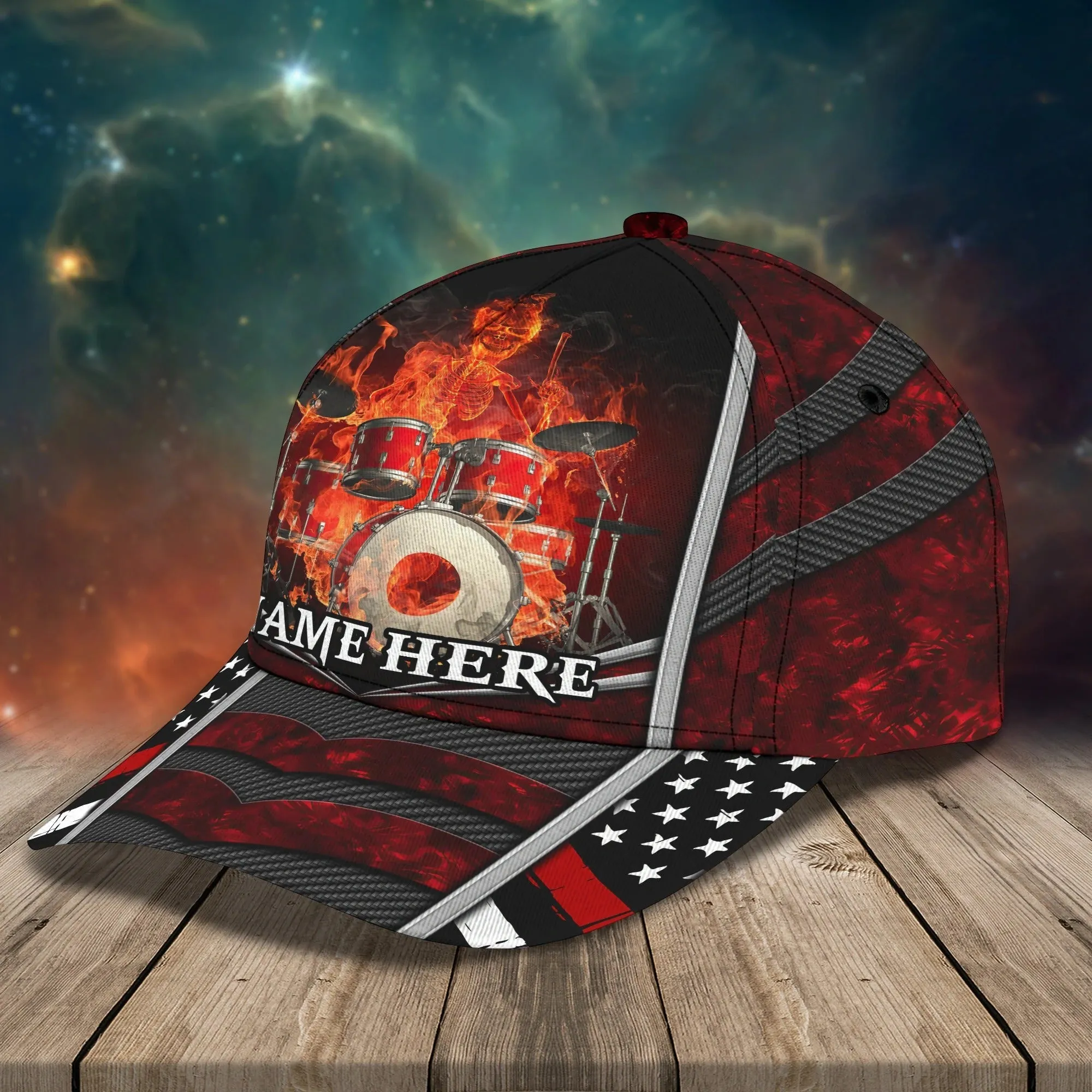 Personalized 3D All Over Print Baseball Drummer Cap Hat, To My Boy Friend Drummer Gifts, Drum Lover Gift