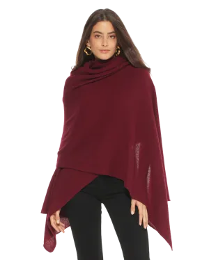 Pure Cashmere Maxi Wrap Bordeaux