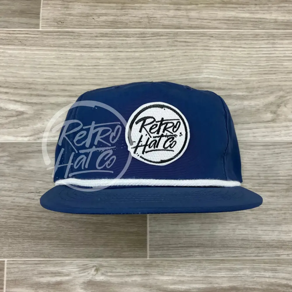 Retro Hat Co. Brand (white) on Retro Poly Rope Hat