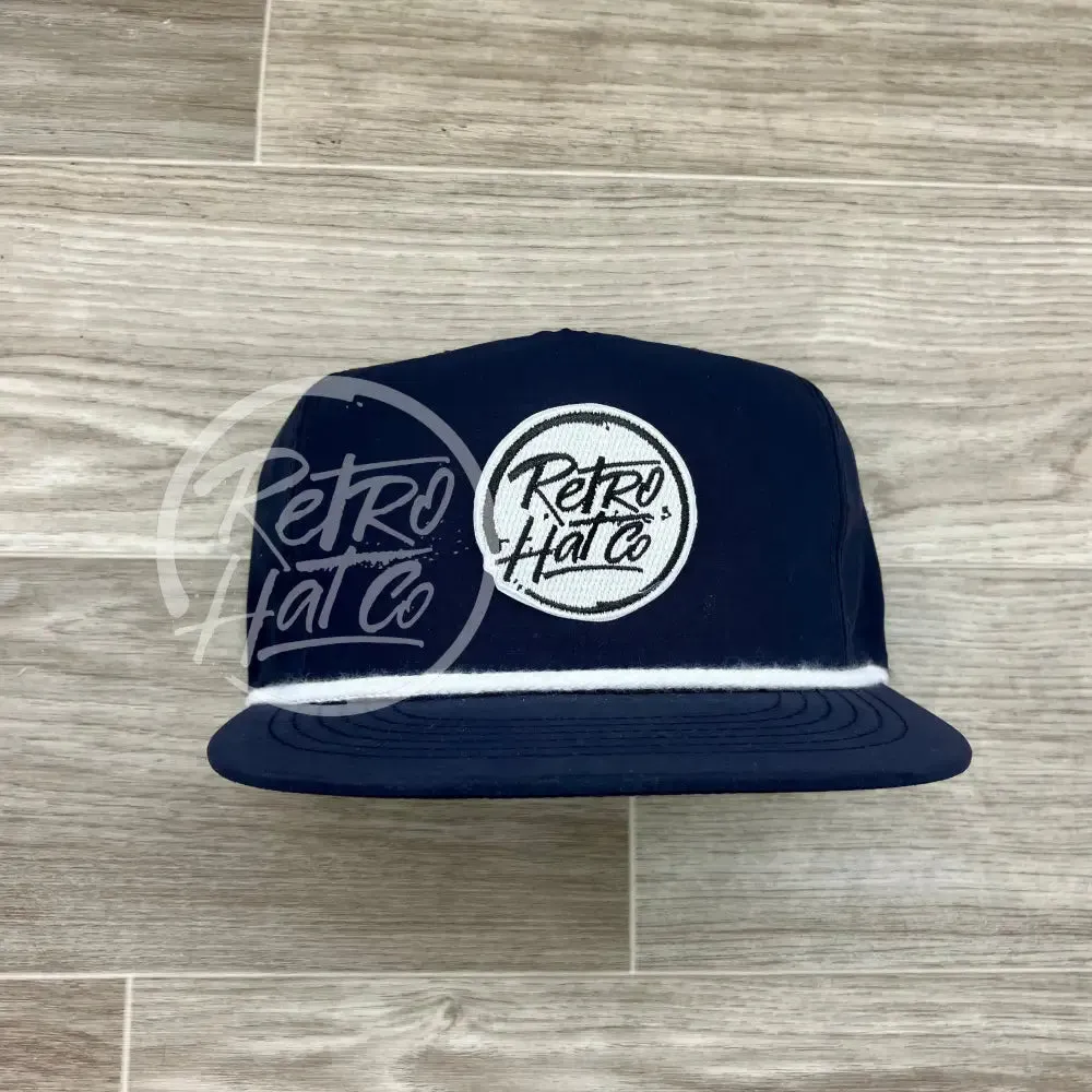 Retro Hat Co. Brand (white) on Retro Poly Rope Hat