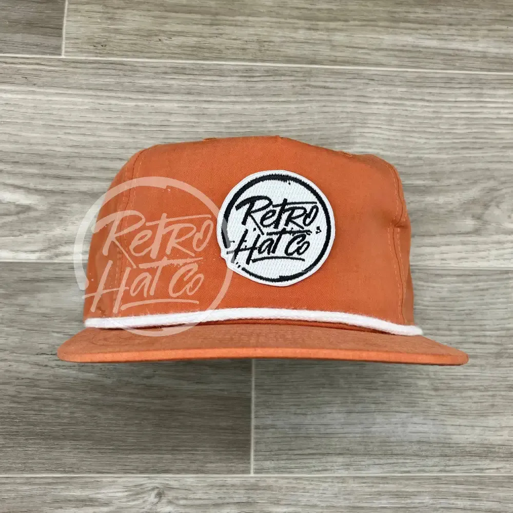 Retro Hat Co. Brand (white) on Retro Poly Rope Hat