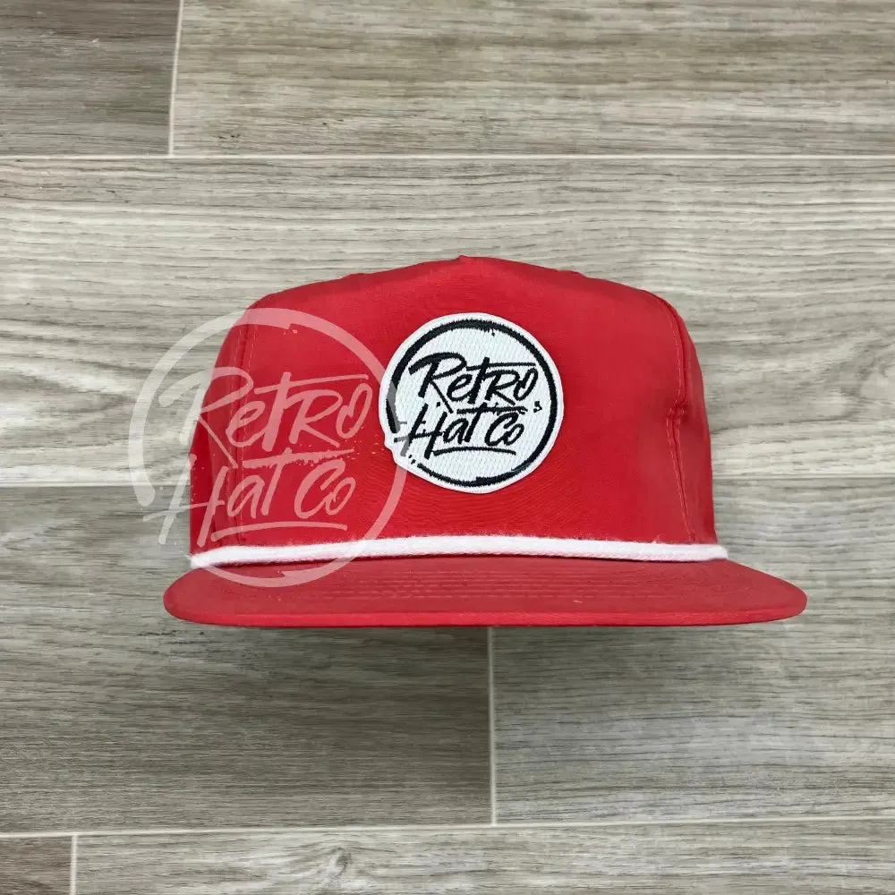 Retro Hat Co. Brand (white) on Retro Poly Rope Hat