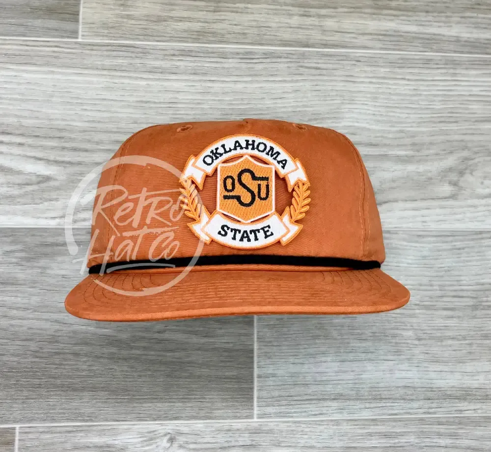 Retro Oklahoma State / OSU Crest on Retro Rope Hat