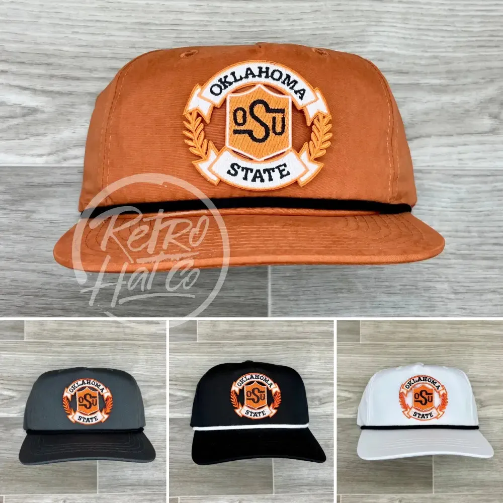 Retro Oklahoma State / OSU Crest on Retro Rope Hat