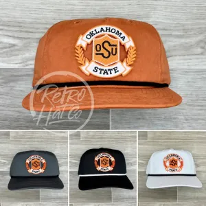 Retro Oklahoma State / OSU Crest on Retro Rope Hat