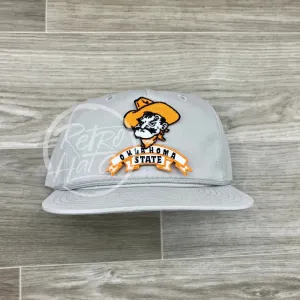 Retro Oklahoma State / Pete / OSU Cowboys Patch on Smoke Gray Retro Rope Hat