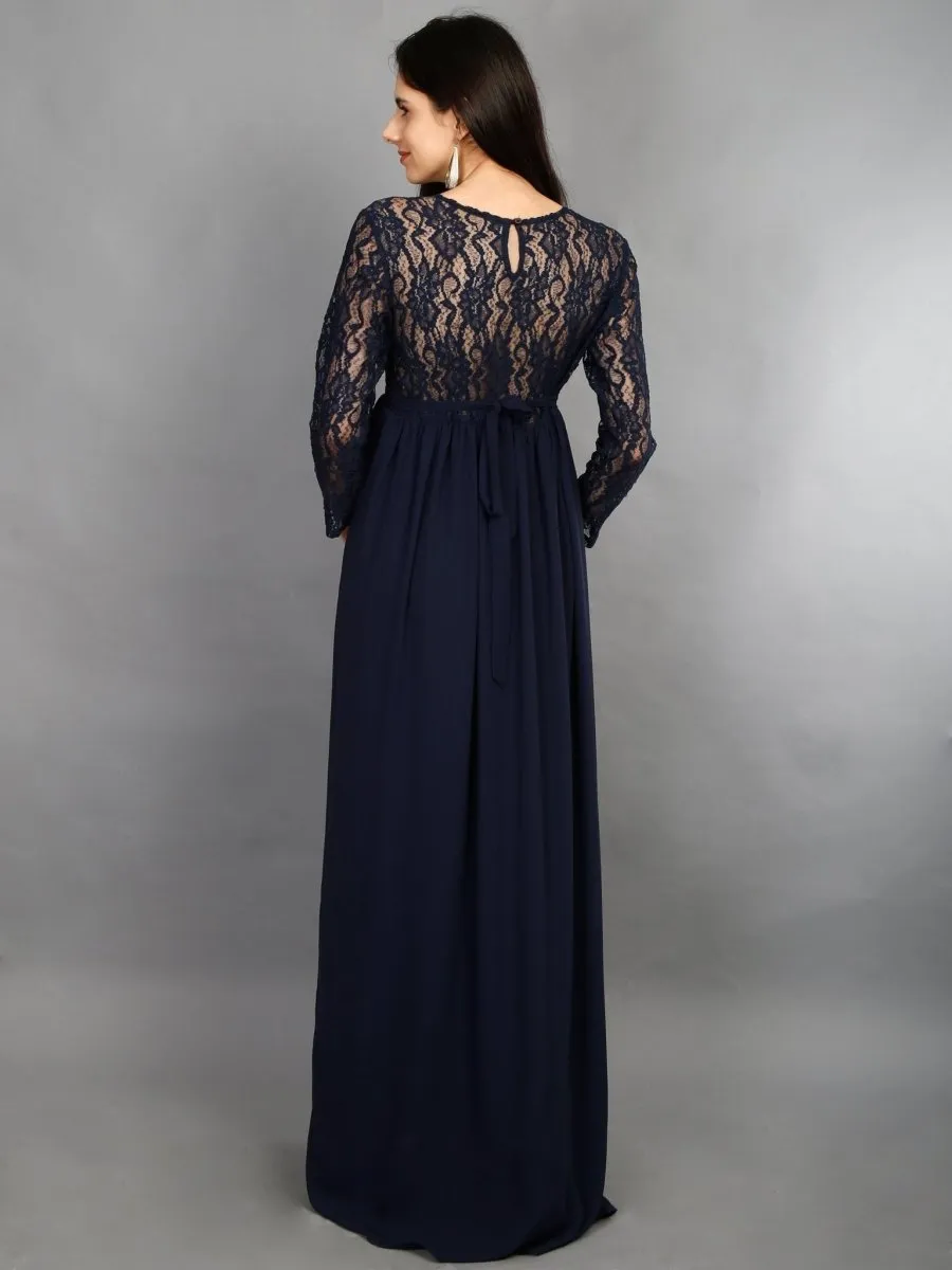 Sapphire Blue Maternity Dress