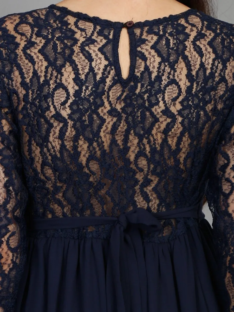 Sapphire Blue Maternity Dress