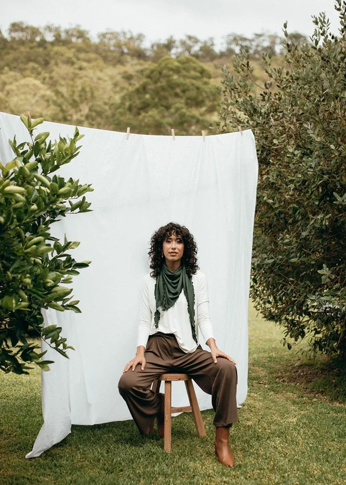 Sassoon Cashmere/Bamboo Scarf - Forest Green