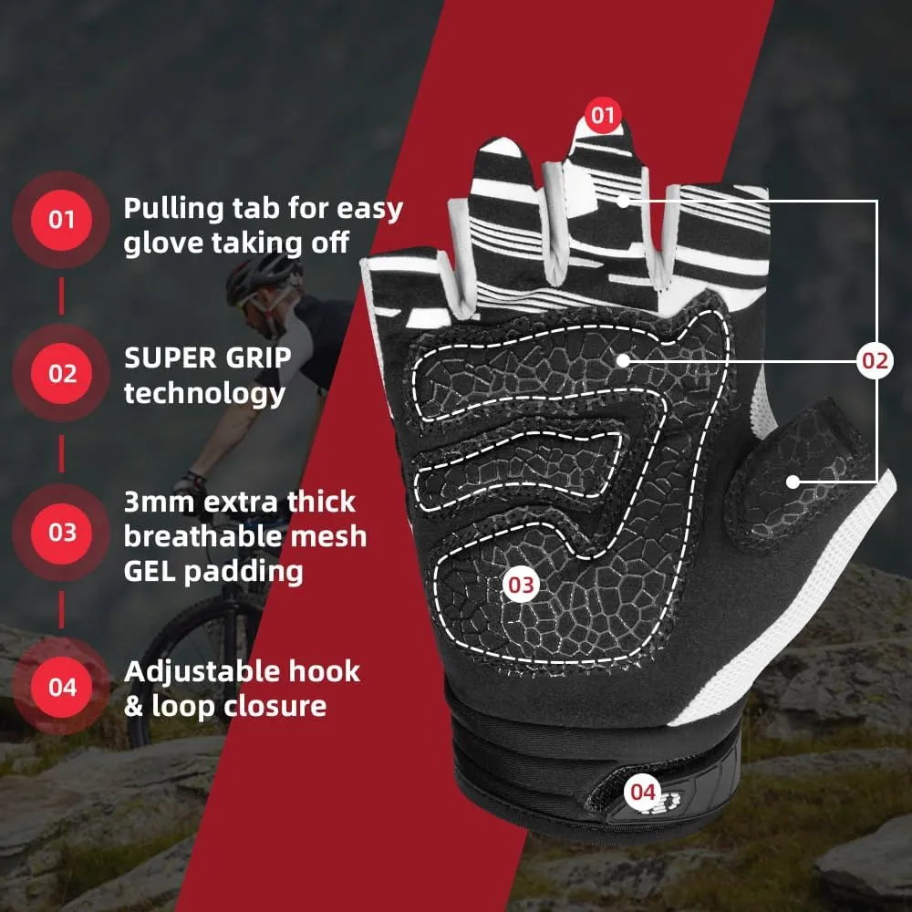 Seibertron Unisex BMX MX ATV MTB Racing Mountain Bike Bicycle Cycling Off-Road/Dirt Bike Gloves Road Racing Motorcycle Motocross Sports Gloves Touch Recognition Full Finger Glove