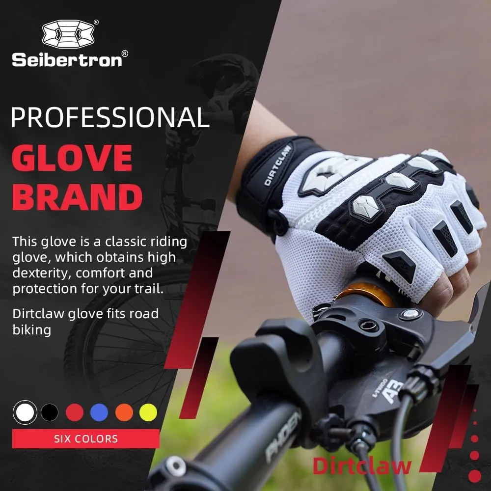 Seibertron Unisex BMX MX ATV MTB Racing Mountain Bike Bicycle Cycling Off-Road/Dirt Bike Gloves Road Racing Motorcycle Motocross Sports Gloves Touch Recognition Full Finger Glove
