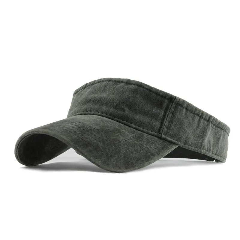 Solid Color Cotton Sun Visor