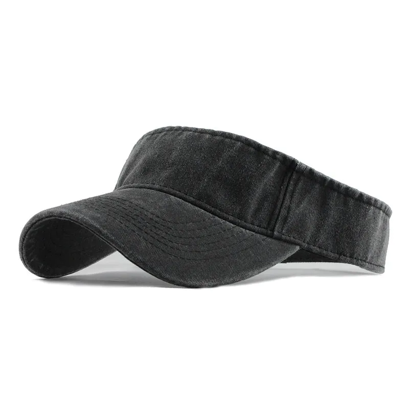 Solid Color Cotton Sun Visor