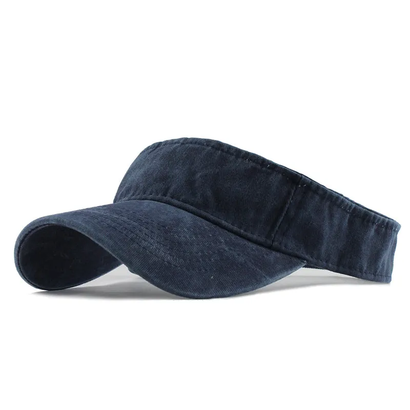 Solid Color Cotton Sun Visor