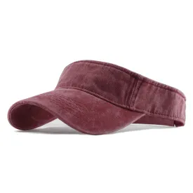 Solid Color Cotton Sun Visor