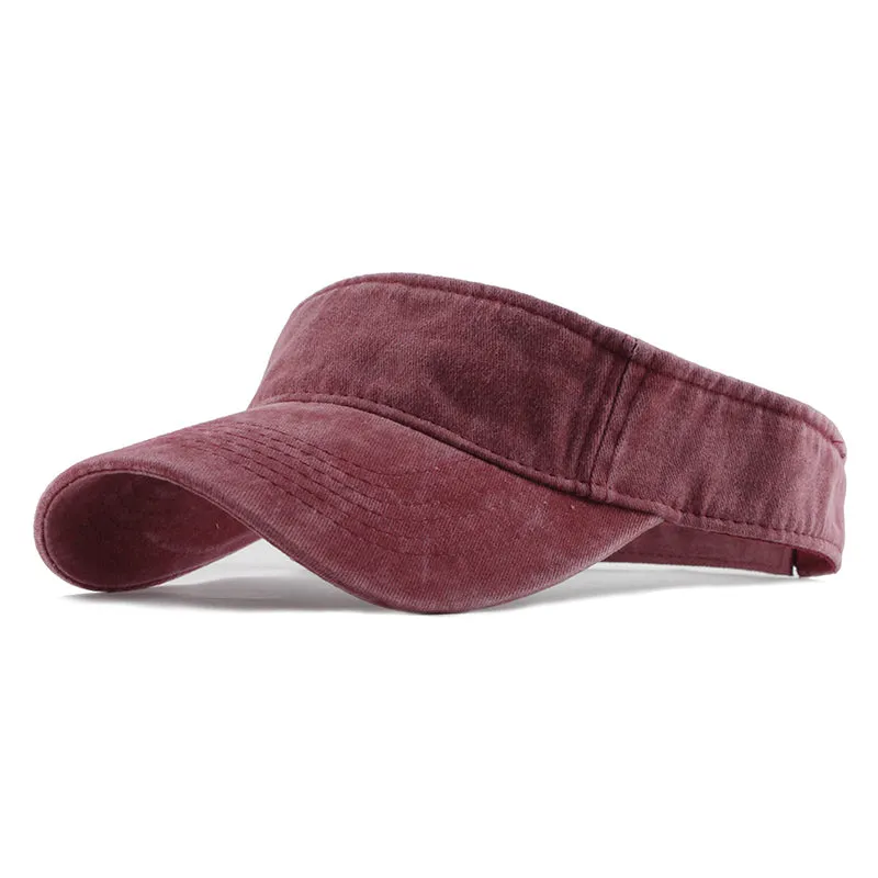 Solid Color Cotton Sun Visor