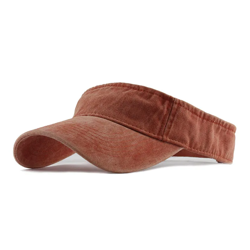 Solid Color Cotton Sun Visor