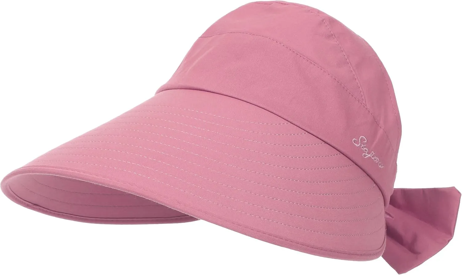 Sun Visor Hat for Women Wide Brim Ponytail Hole UV Protection Summer Cap Packable UPF 50  Travel Outdoor