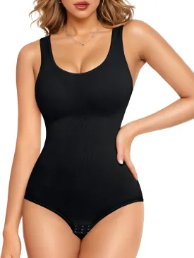 Tank Top Bodysuit for Women Tummy Control Slim fit Sleeveless Body Suit Round Neck