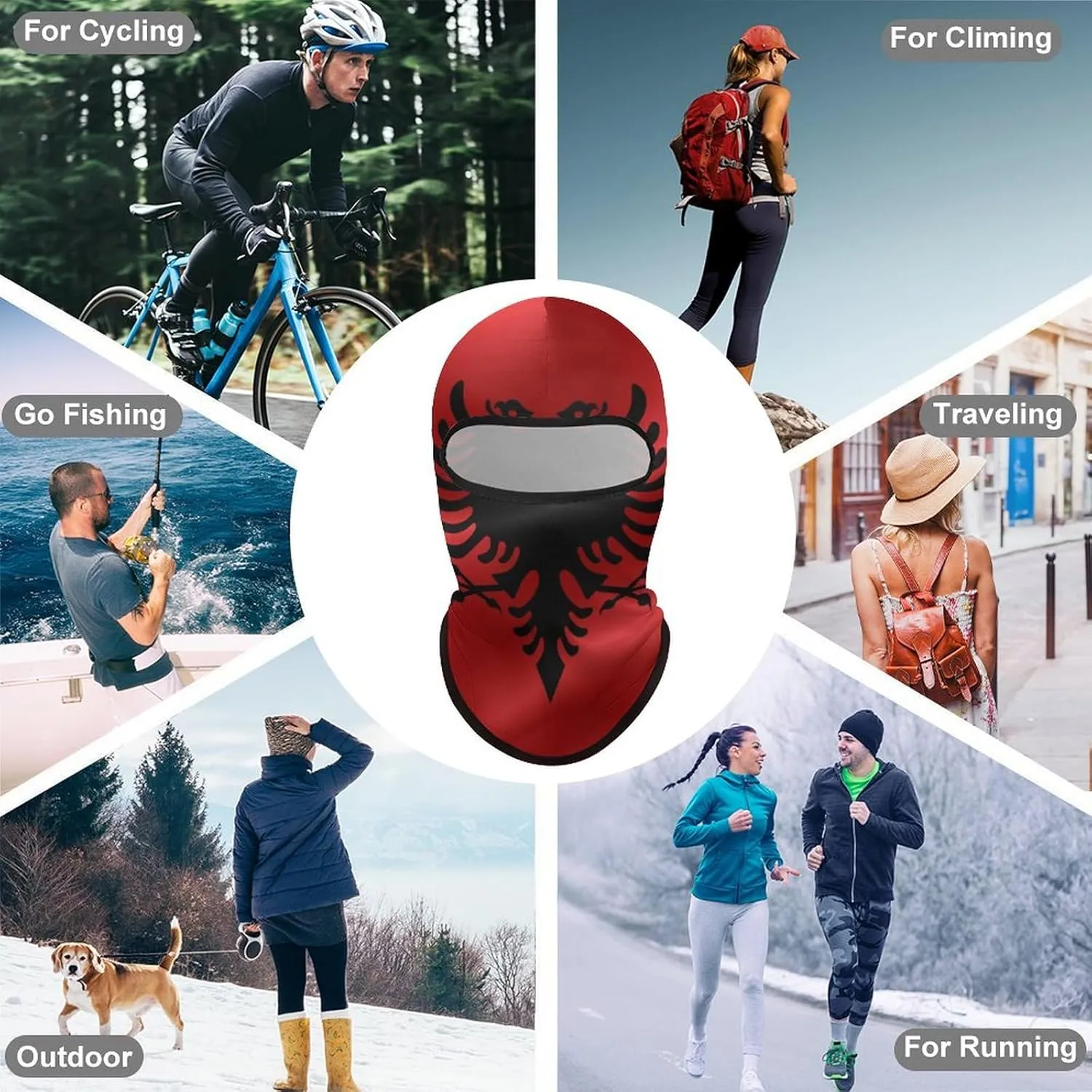 Windproof Ski Mask Balaclava for Men, Full Face Mask Scarf Cycling Motorcycle Neck Gaiter Headwrap