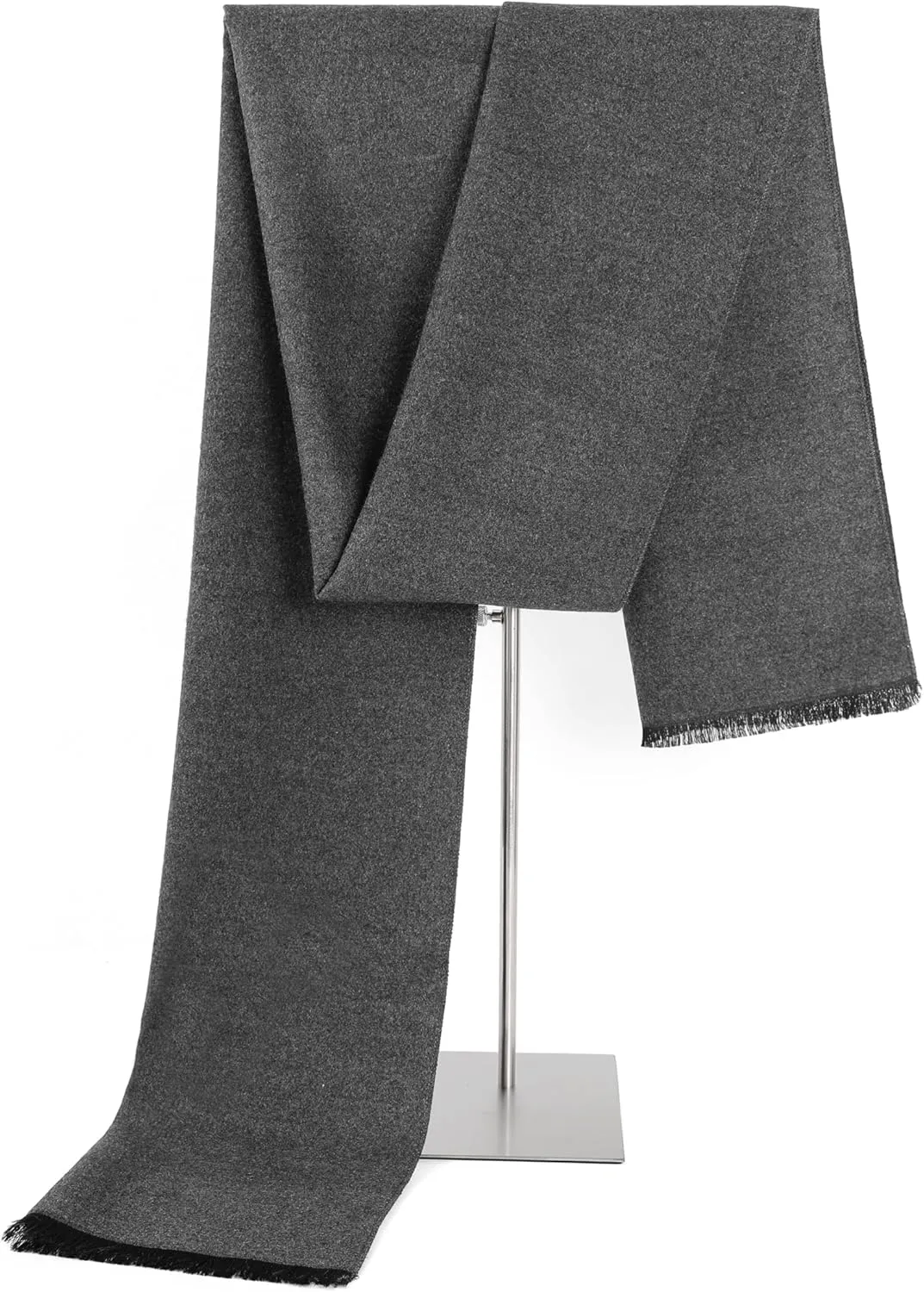 Winter Scarf For Men Ultra-Soft Plaid Tassel Men Scarf Warm Soft Cashmere Feel 73"12"