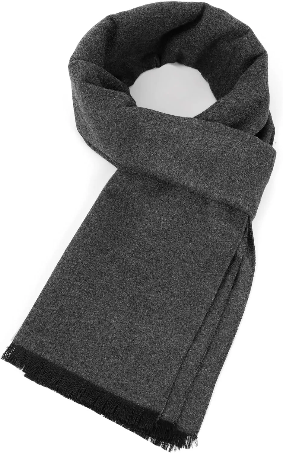 Winter Scarf For Men Ultra-Soft Plaid Tassel Men Scarf Warm Soft Cashmere Feel 73"12"