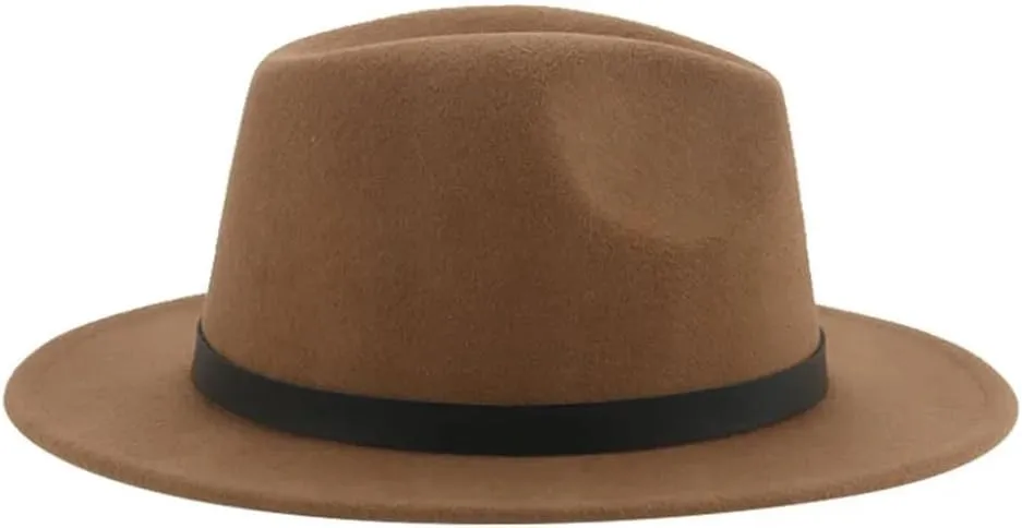 Women Fedora Hat Men Caps Solid Casual Hat Formal Panama Vintage Wide Brim Hat