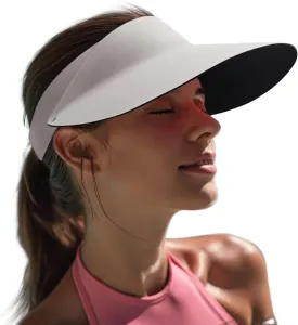 Women Wide Brimmed Non-Trace Ponytail Sunscreen Visor, Foldable Beach Sun Hat with UV Protection for Women Young Girls
