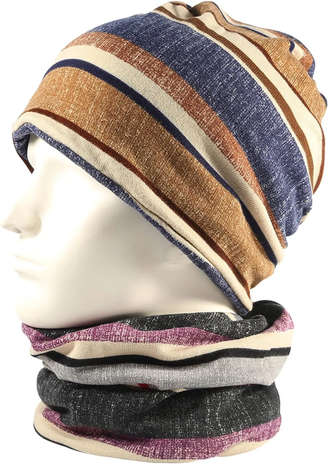 Women's Chemo Caps Cancer Headwear Slouchy Beanie Hat Baggy Skull Sleep Cap Scarf