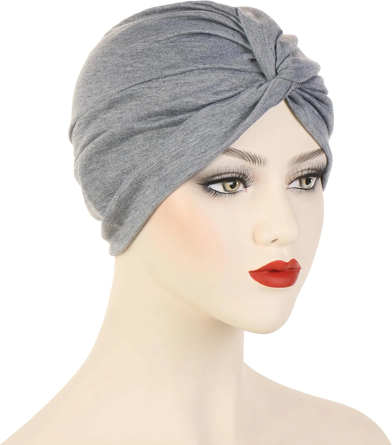 Women's Sleep Turban Pre Tied Cotton Chemo Cap Beanie Turban Headwear for Cancer Patients