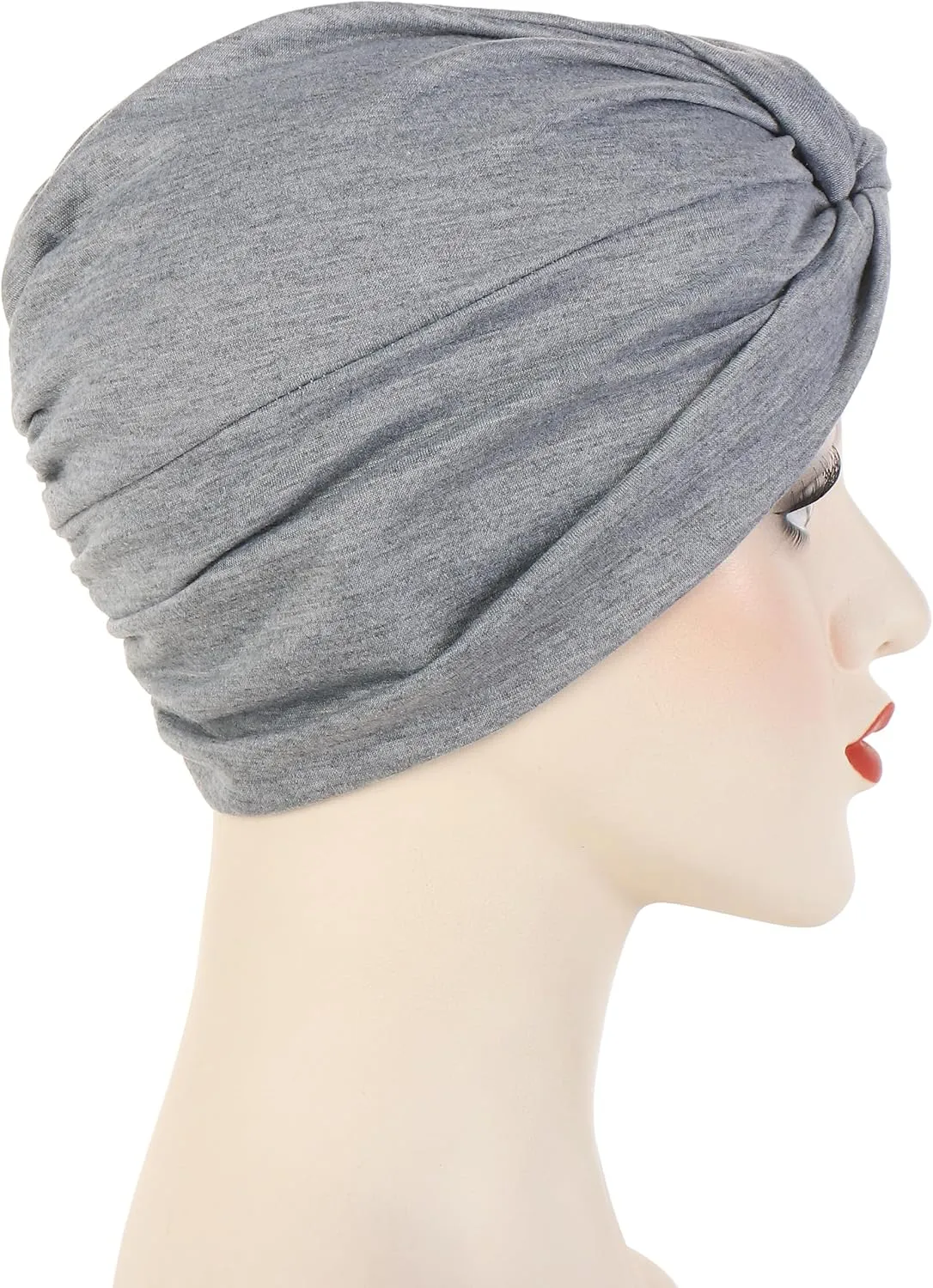 Women's Sleep Turban Pre Tied Cotton Chemo Cap Beanie Turban Headwear for Cancer Patients