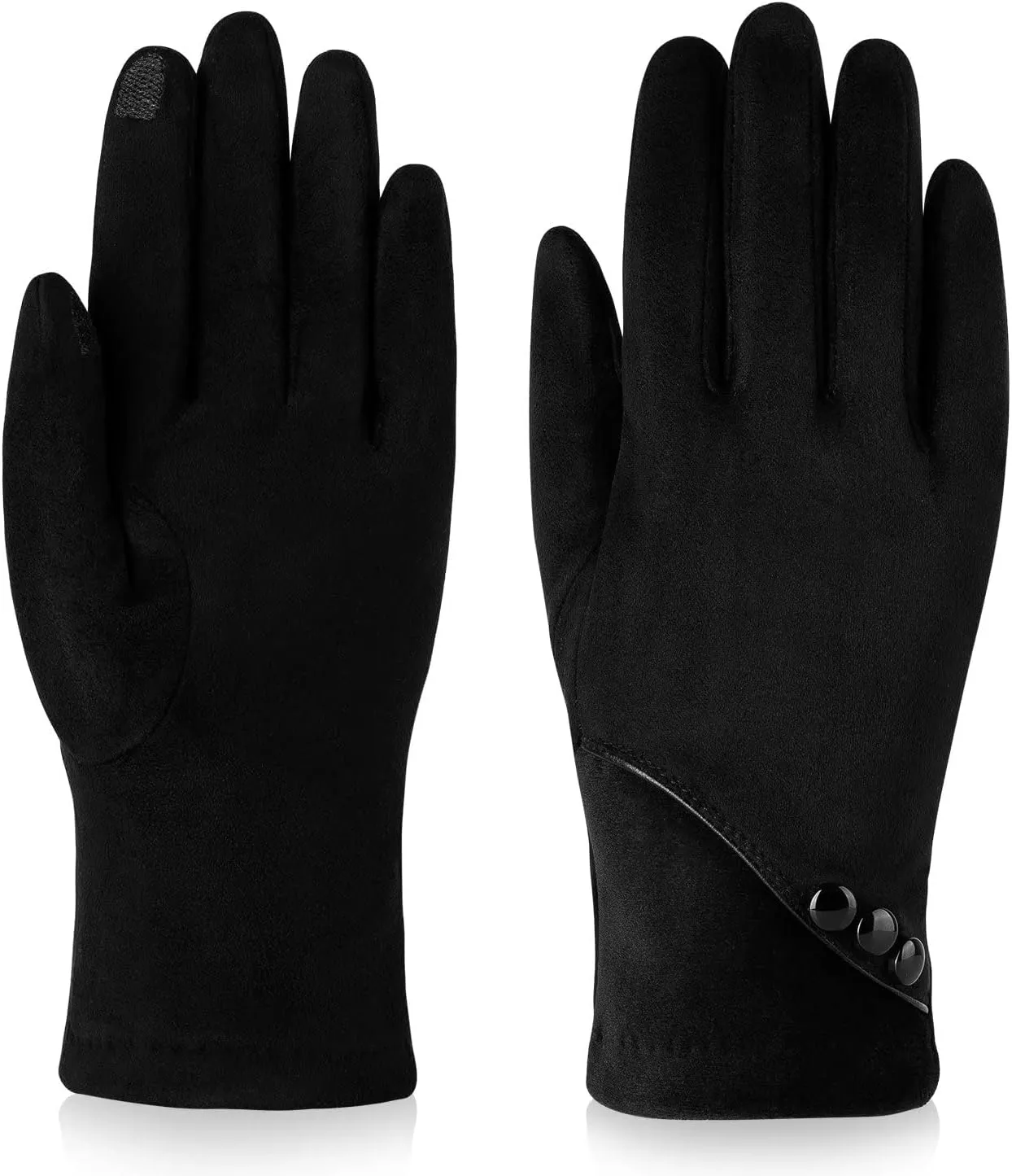 Womens Winter Warm Gloves With Sensitive Touch Screen Texting Fingers, Fleece Lined Windproof Gloves